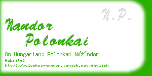 nandor polonkai business card